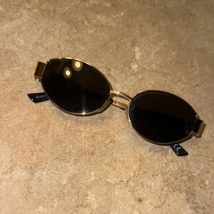Gold Oval Sunglasses